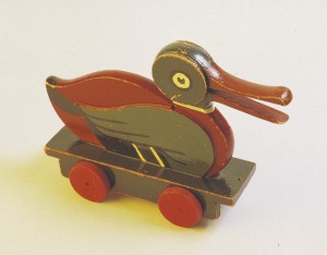 Lego wooden toy duck.