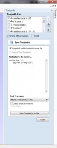 Toolpath List